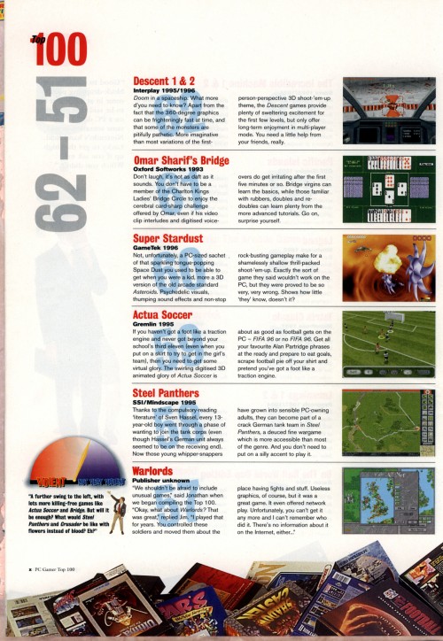 Top 100 PC Games In 1996 – PC Gamer | Pix's Origin Adventures